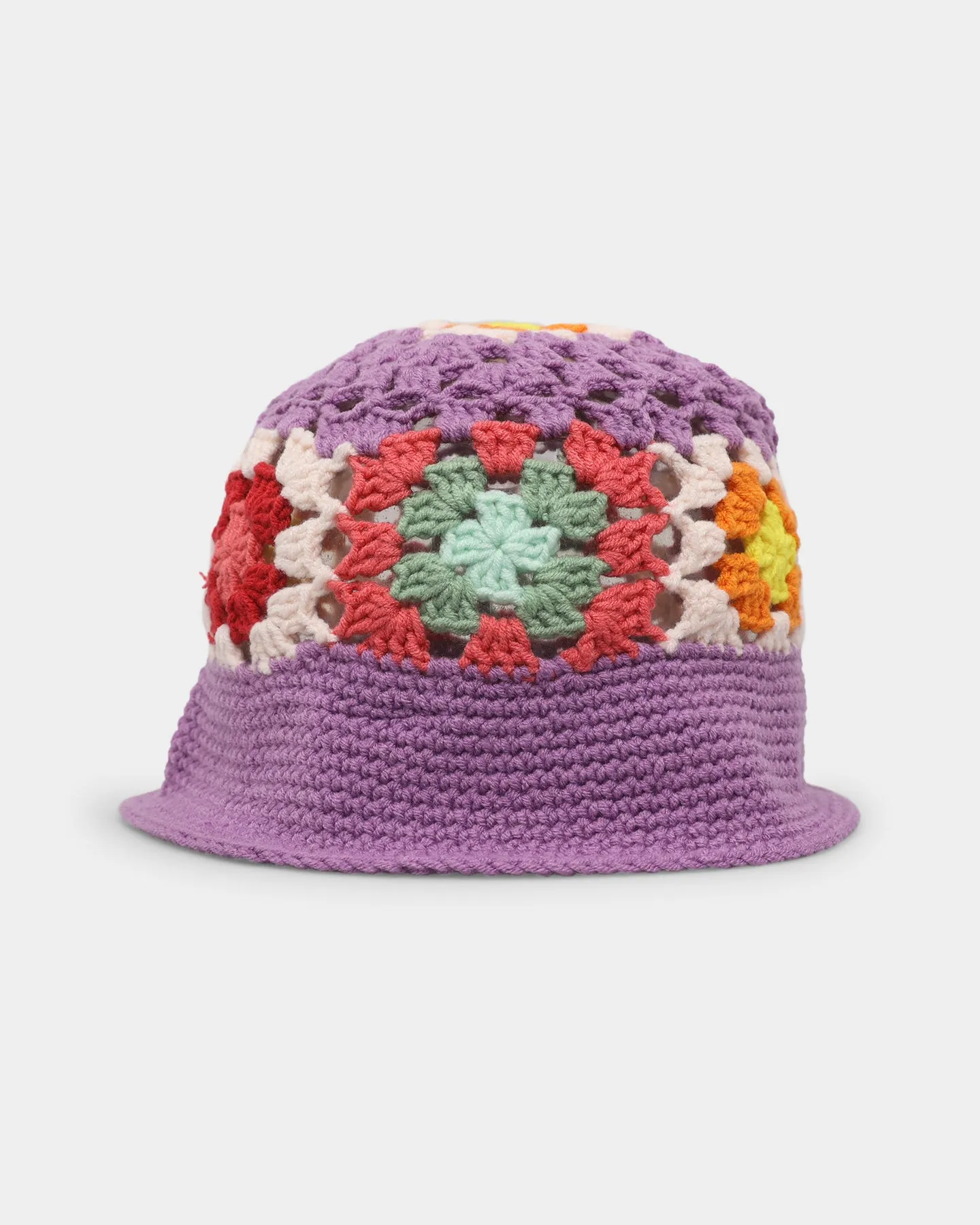 Loiter Crochet Bucket Hat Purple/Multi-Coloured