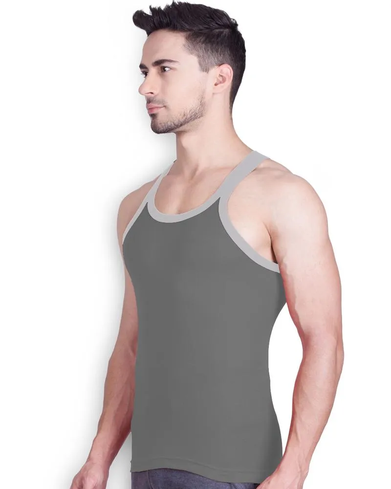 LUX - GenX Gym Vest - 5501 - Mens Sleeveless Gym Vest - Dark Grey