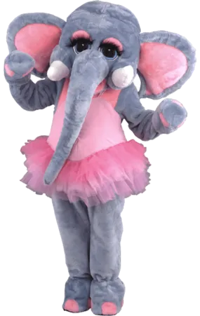 Luxury Ballerina Elephant Mascot Costume