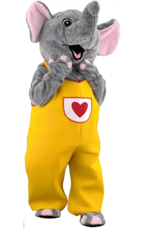 Luxury Smiling Elephant Mascot Costume