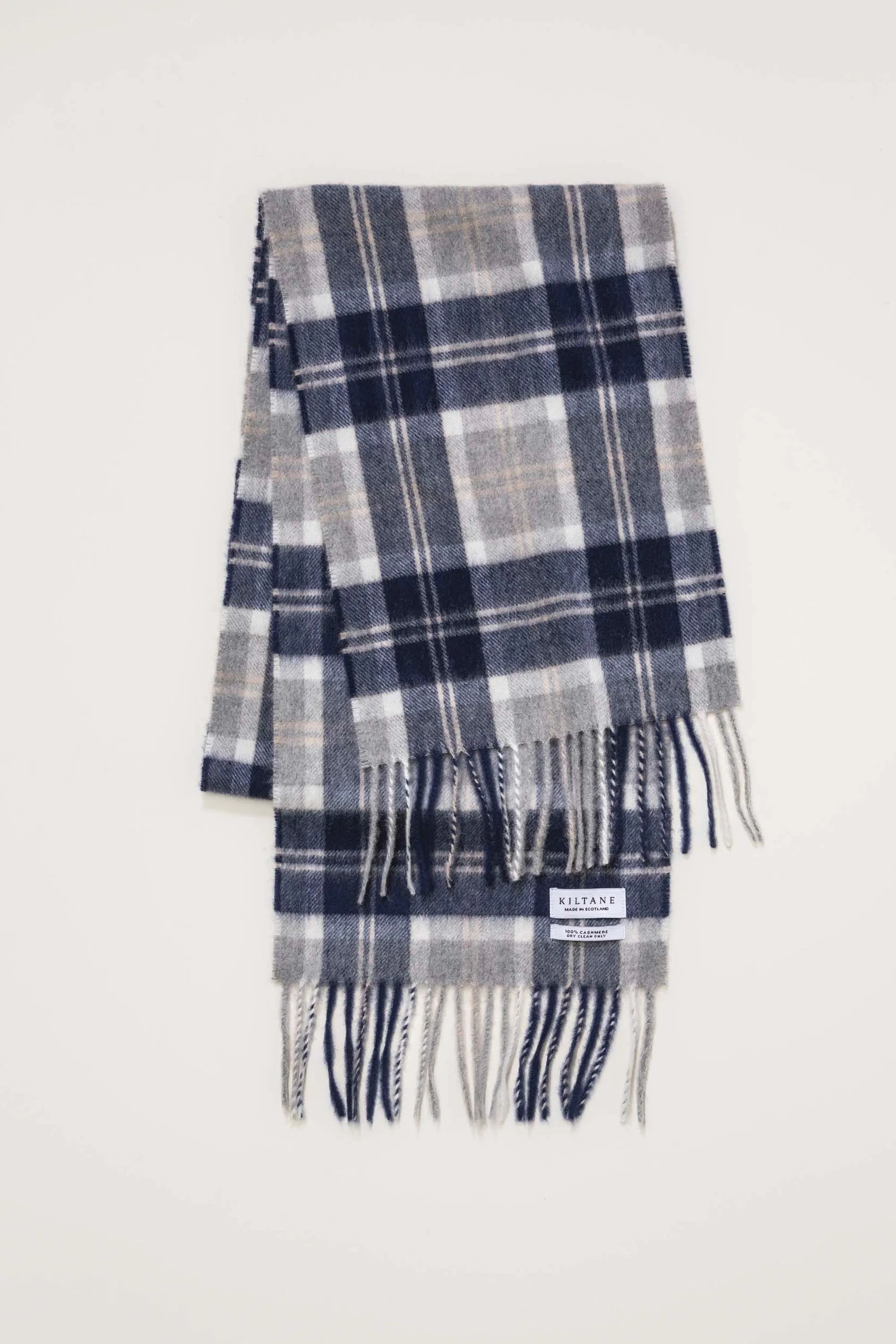 Made In Scotland Heritage Cashmere Scarf - Silver Bannockbane