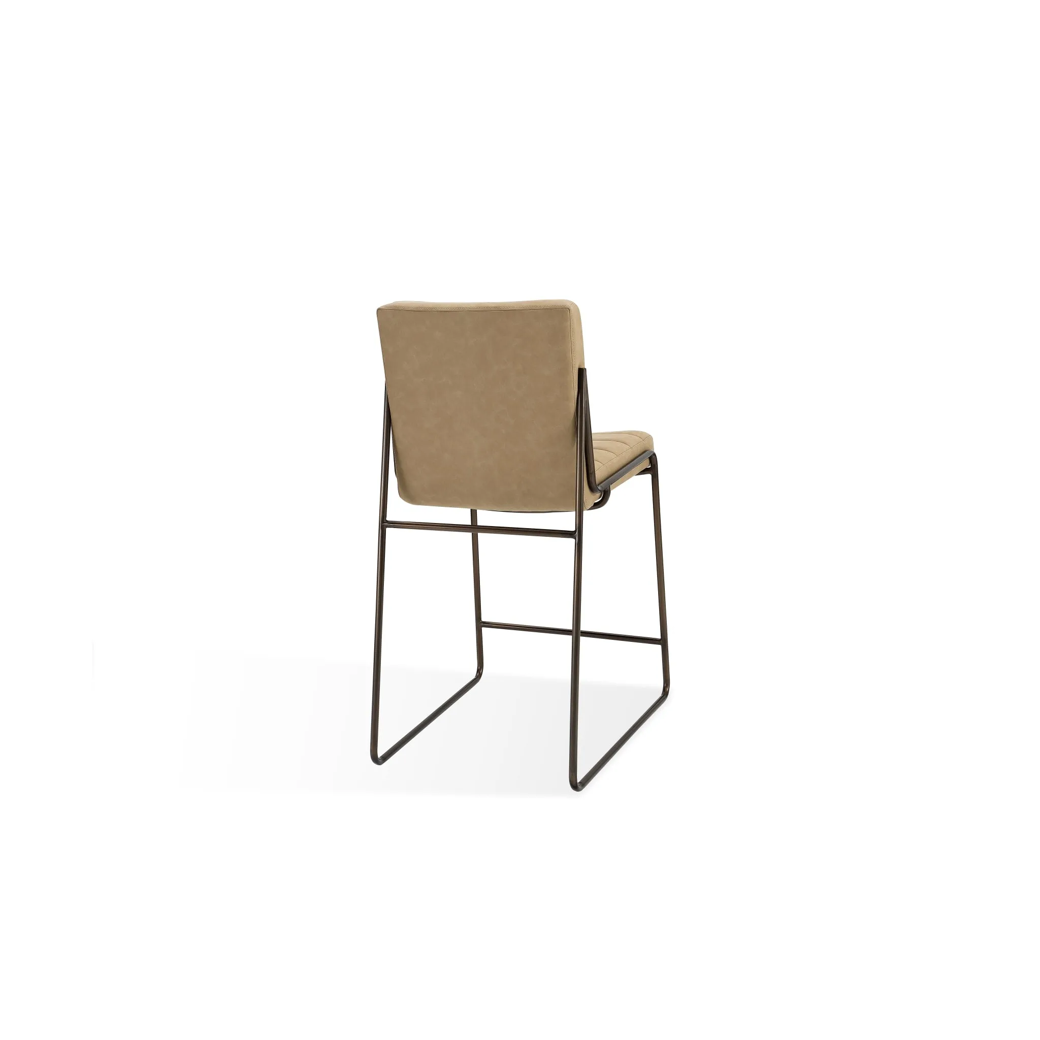 Madison Metal Frame Counter Stool in Honey Synthetic Leather