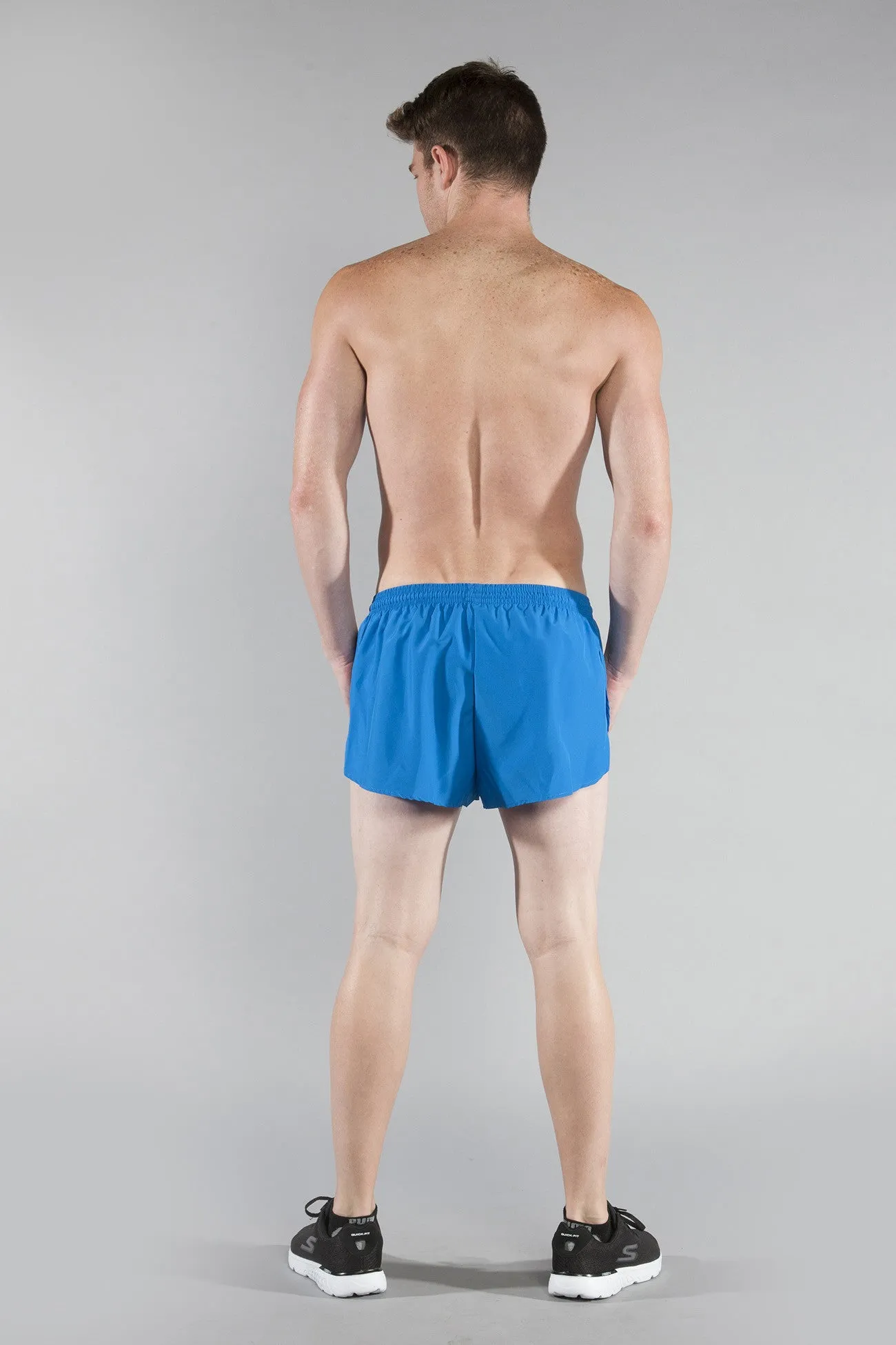 Men's 1" Elite Split Shorts- Cobalt