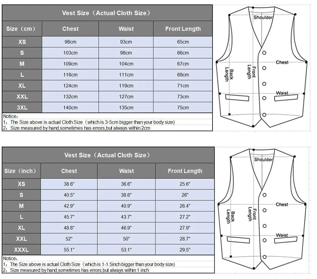 Men's Slim Fit Plaid Casual Notch Lapel Waistcoat