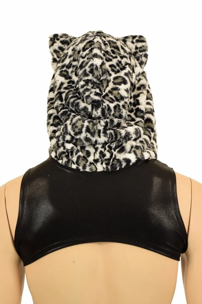 Mens Snow Leopard Minky Bolero