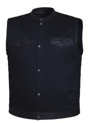 Mens UNIK DENIM Matt Black Club Vest