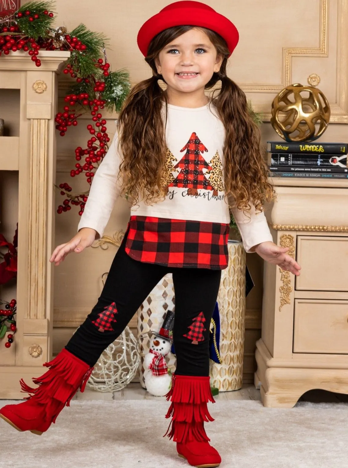 Merry Christmas Cutie Patched Legging Set