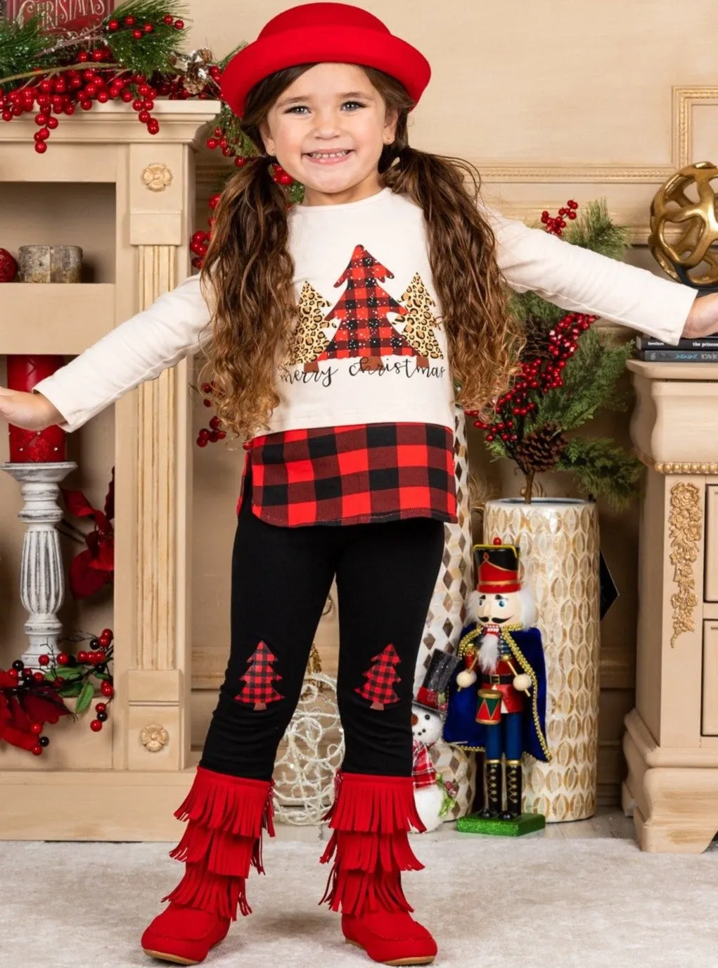 Merry Christmas Cutie Patched Legging Set