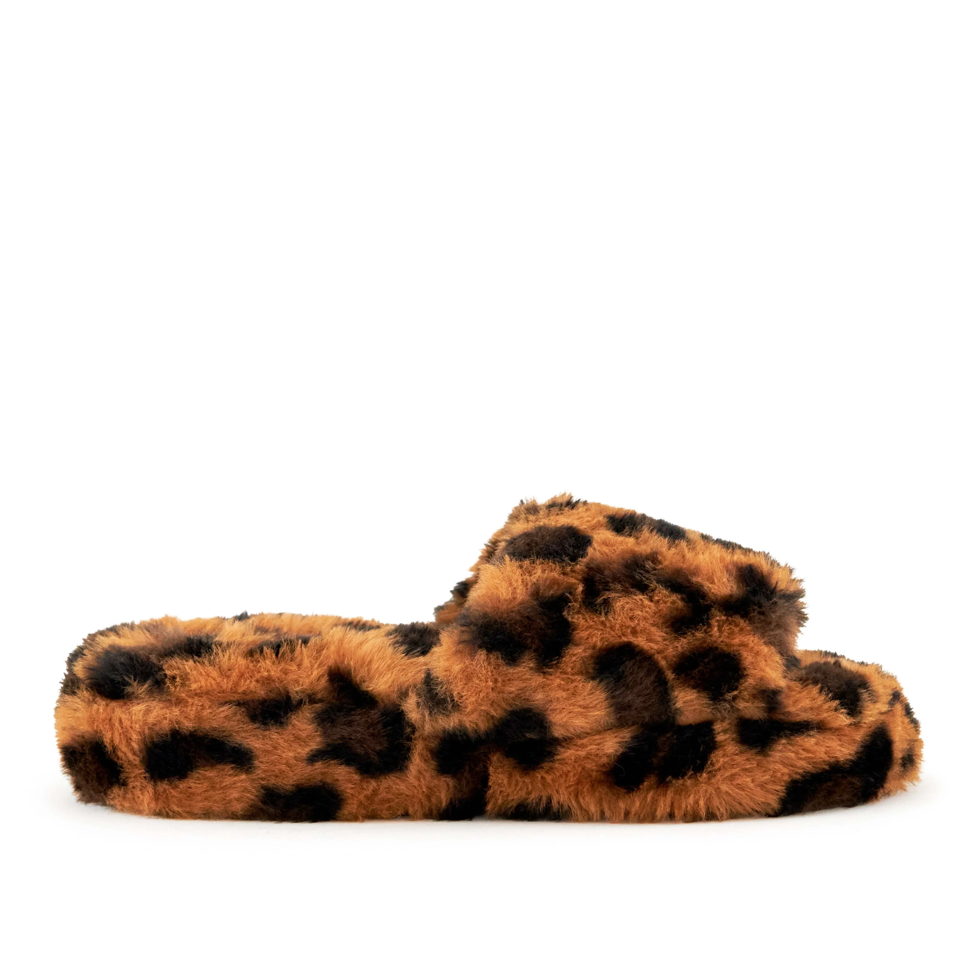 Nest Shoes Women's Geneva Faux Fur Slipper Leopard