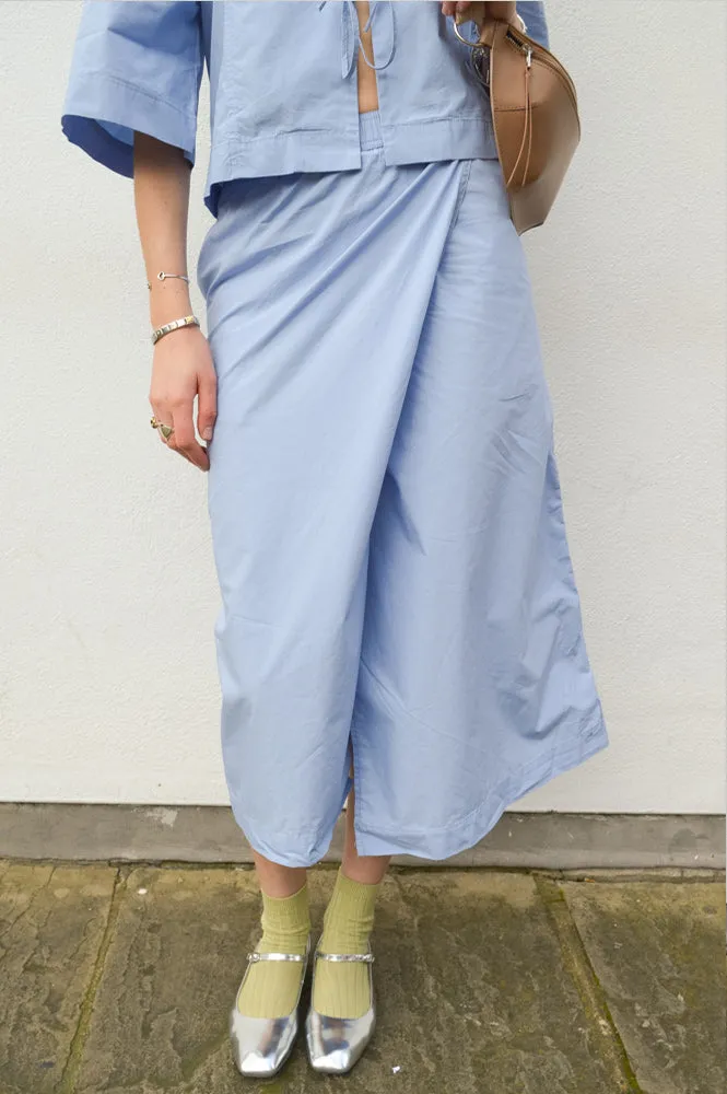 Object Demi Brunnera Blue Midi Skirt