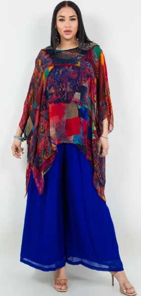 Oversize Tunic Top Lagenlook Boho Hippie Chic SML-6X 