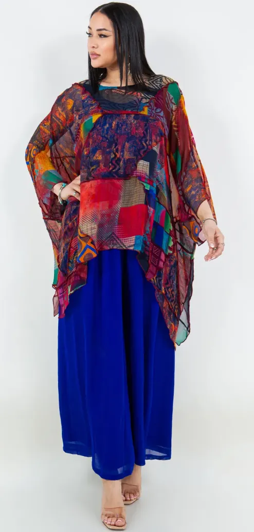 Oversize Tunic Top Lagenlook Boho Hippie Chic SML-6X 