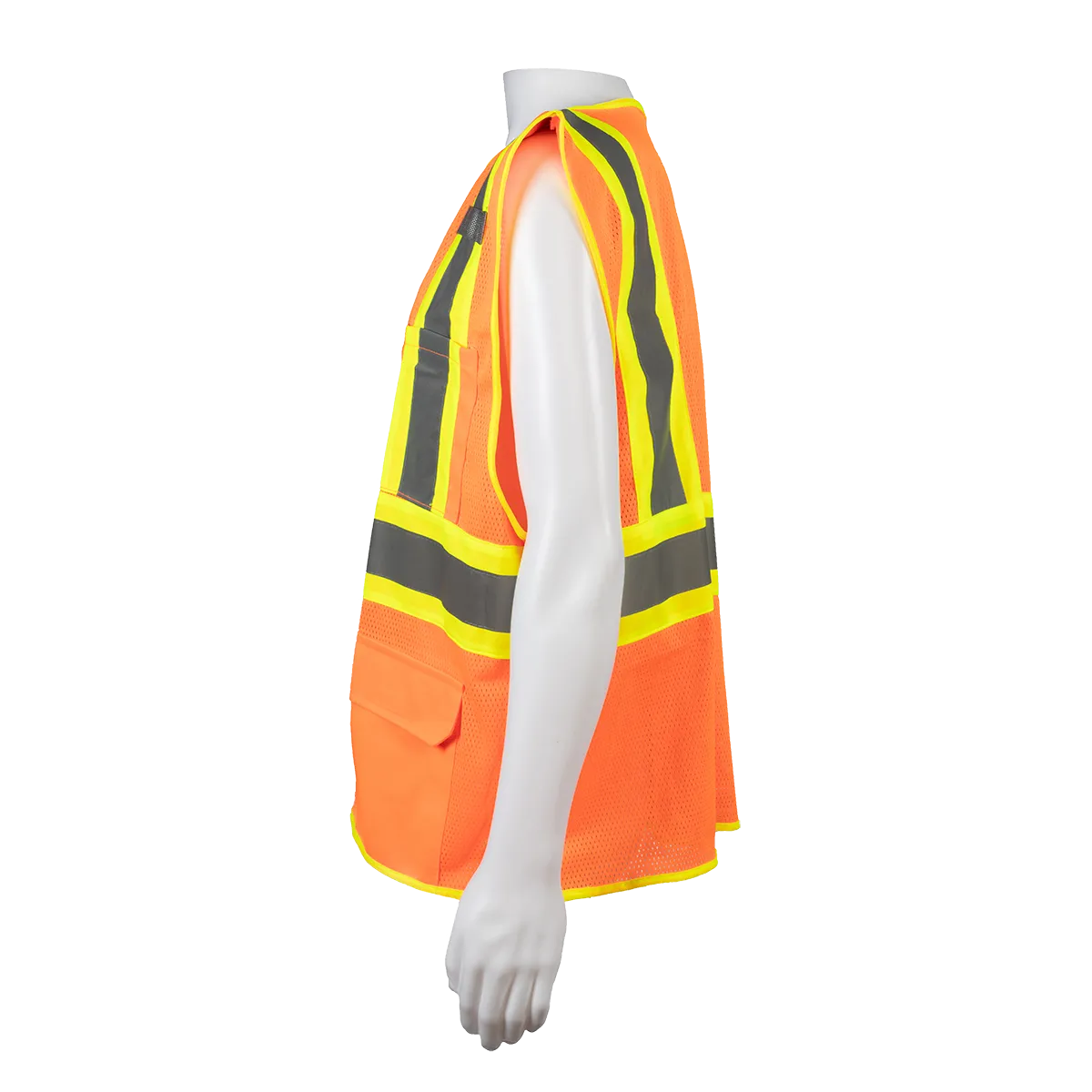 OVM2-CB1 ANSI Class II Orange Mesh Two Tone Dot Safety Vest