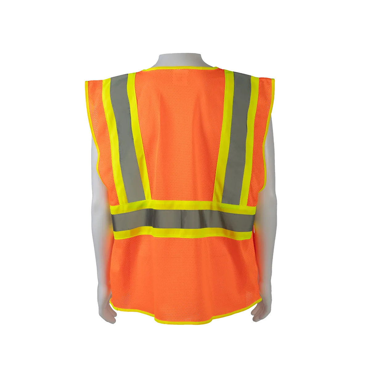 OVM2-CB1 ANSI Class II Orange Mesh Two Tone Dot Safety Vest