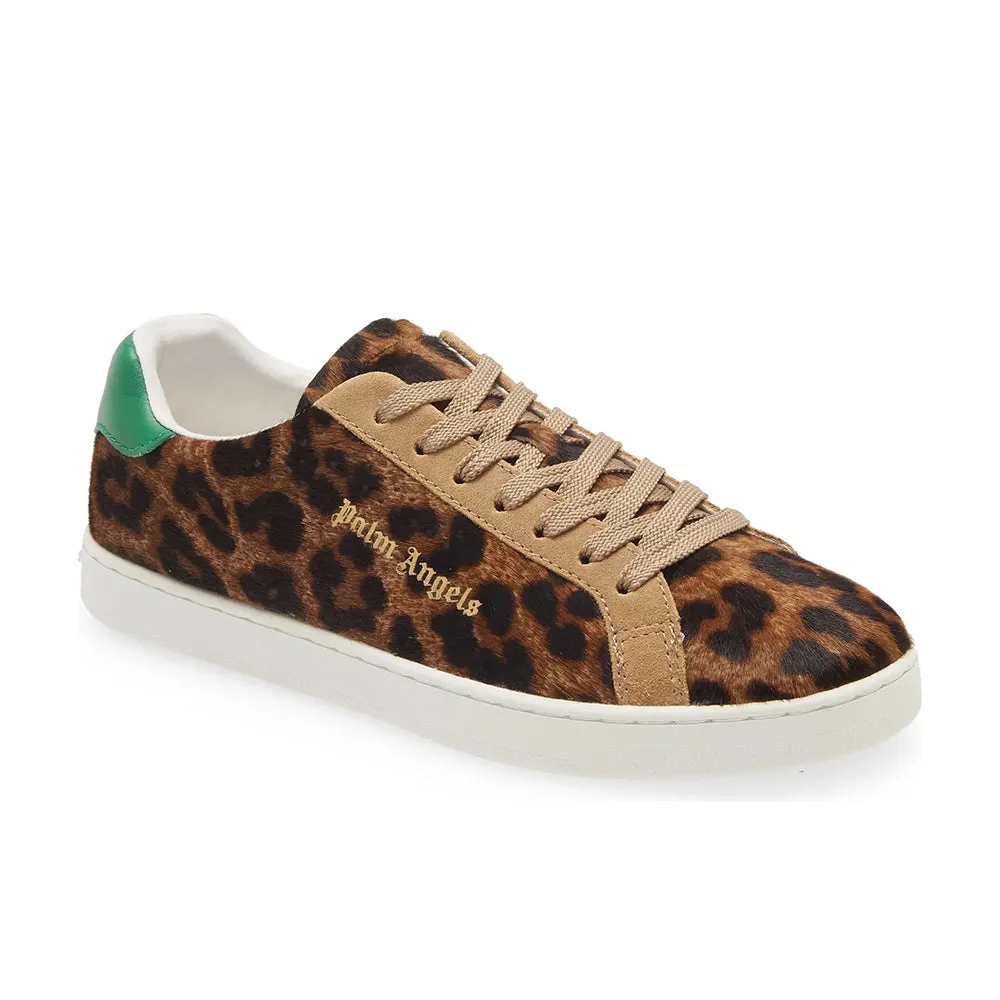 Palm Angels Women's Leopard Print Genuine Calf Hair Sneaker