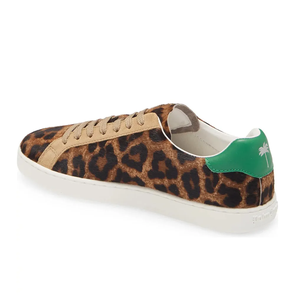 Palm Angels Women's Leopard Print Genuine Calf Hair Sneaker