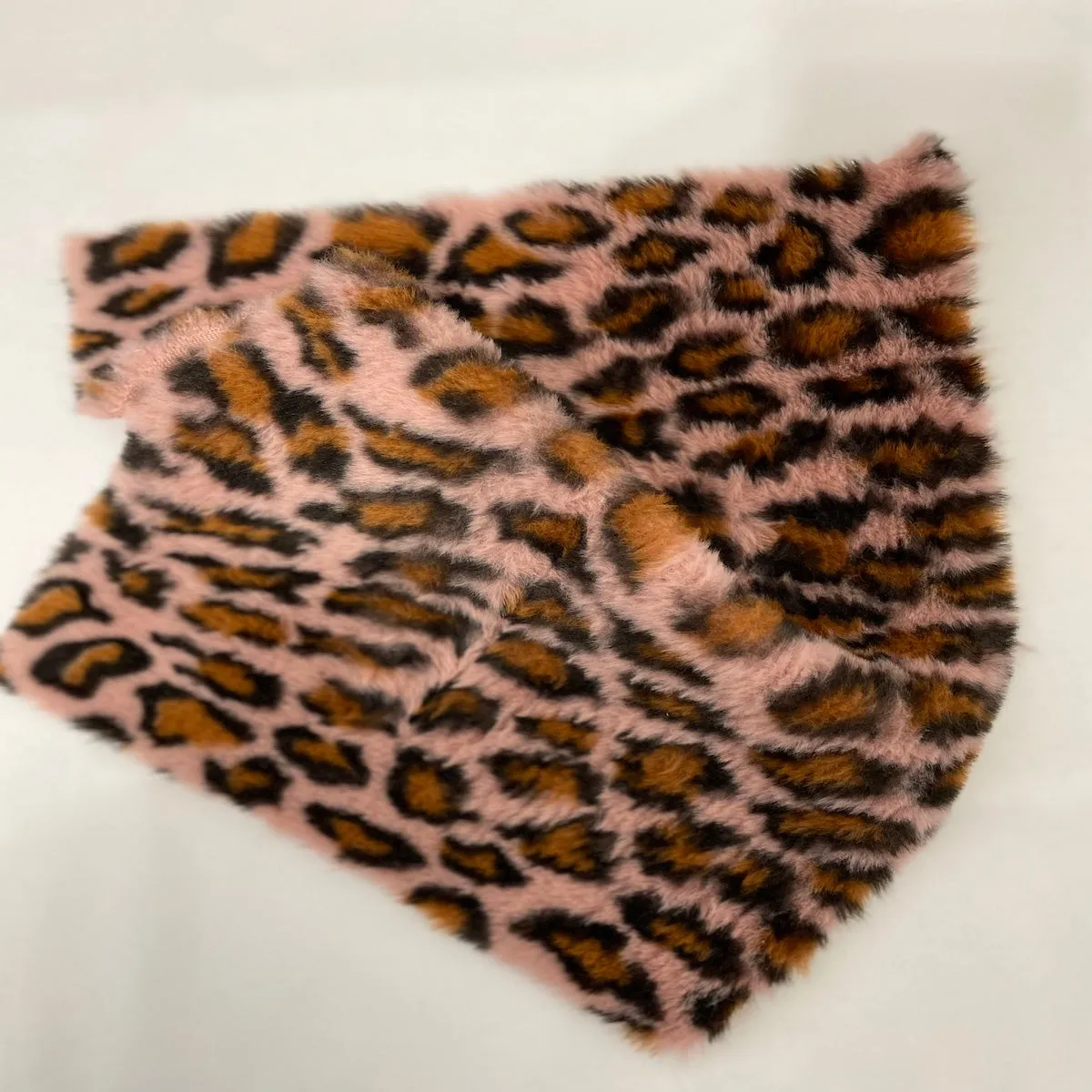 Pink Minky Leopard Faux Fur Fabric