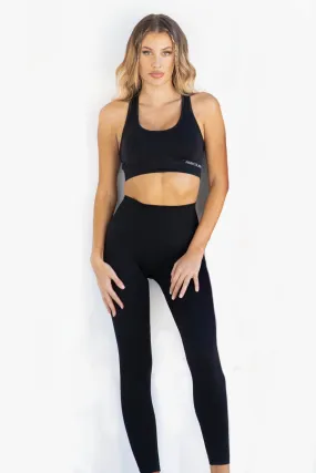 PINKFLEX SEAMLESS LEGGINGS - LIQUORICE BACK