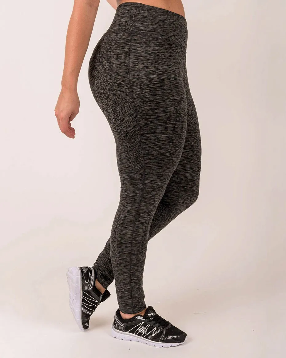 Plus Striated Print Fitted Yoga Pants