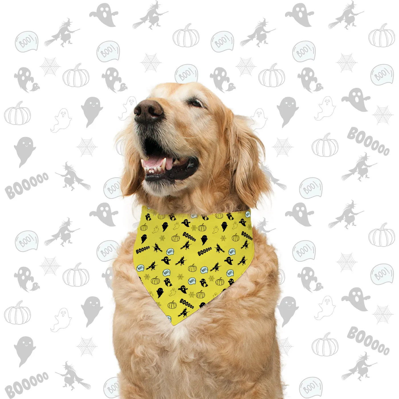 "Bhootiful" Printed with Allover Pint Reversible Bandana for Dogs