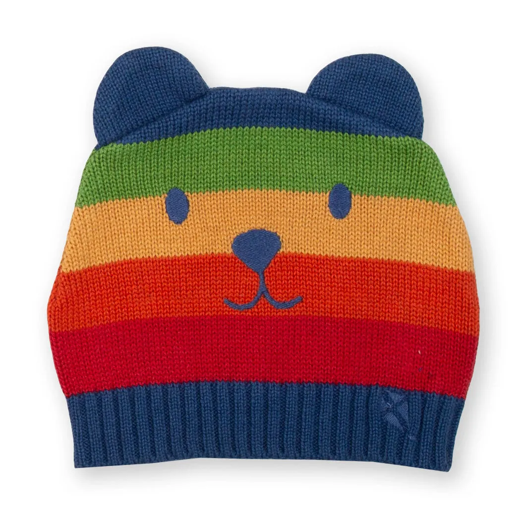 Rainbow knit hat: Size 0-6M