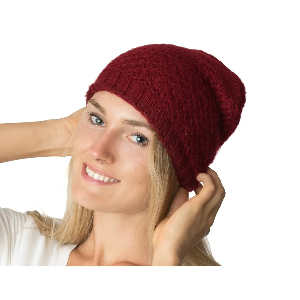 Ringlet Textured Slouchy Beanie