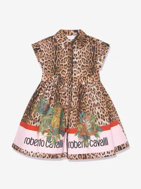 Roberto Cavalli Girls Heritage Leopard Dress in Brown