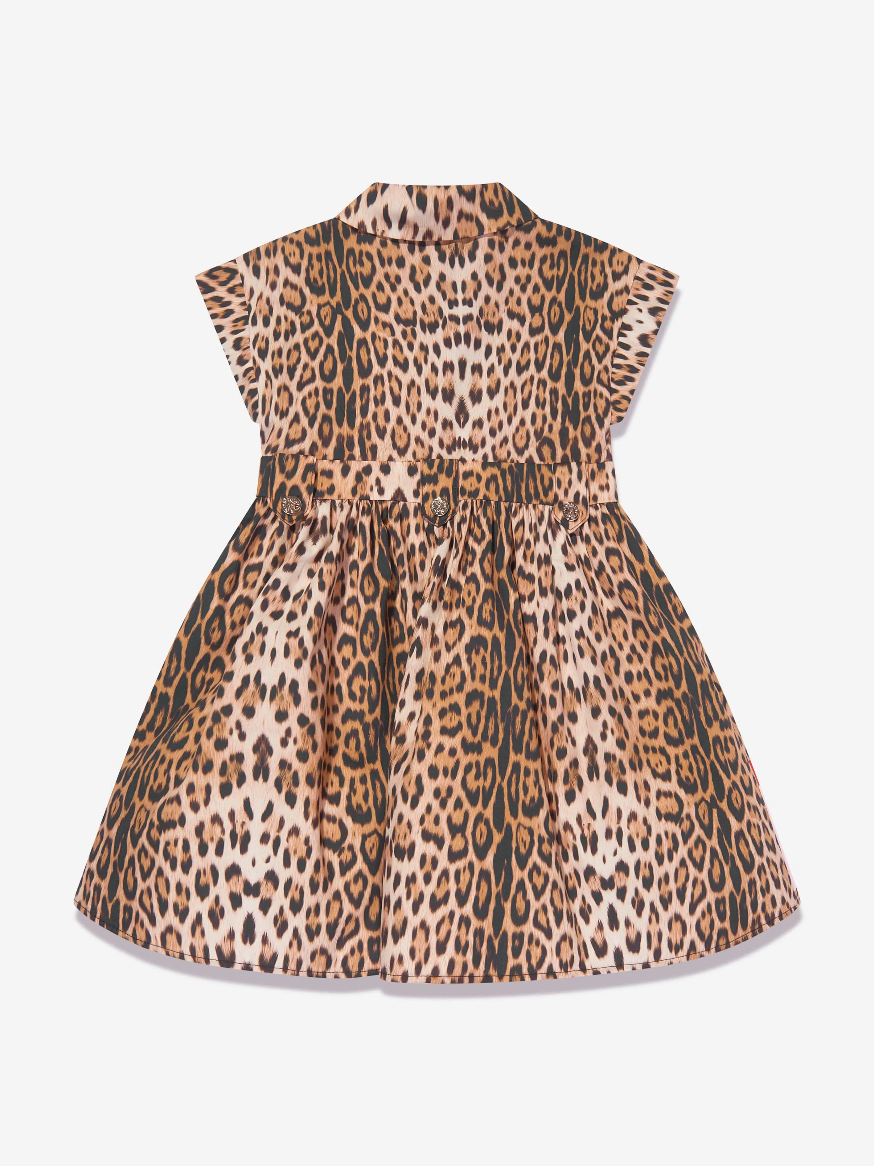 Roberto Cavalli Girls Heritage Leopard Dress in Brown