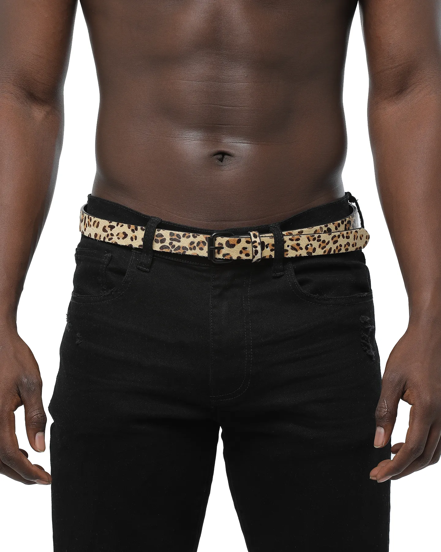 Saint Morta Skinny Belt Leopard