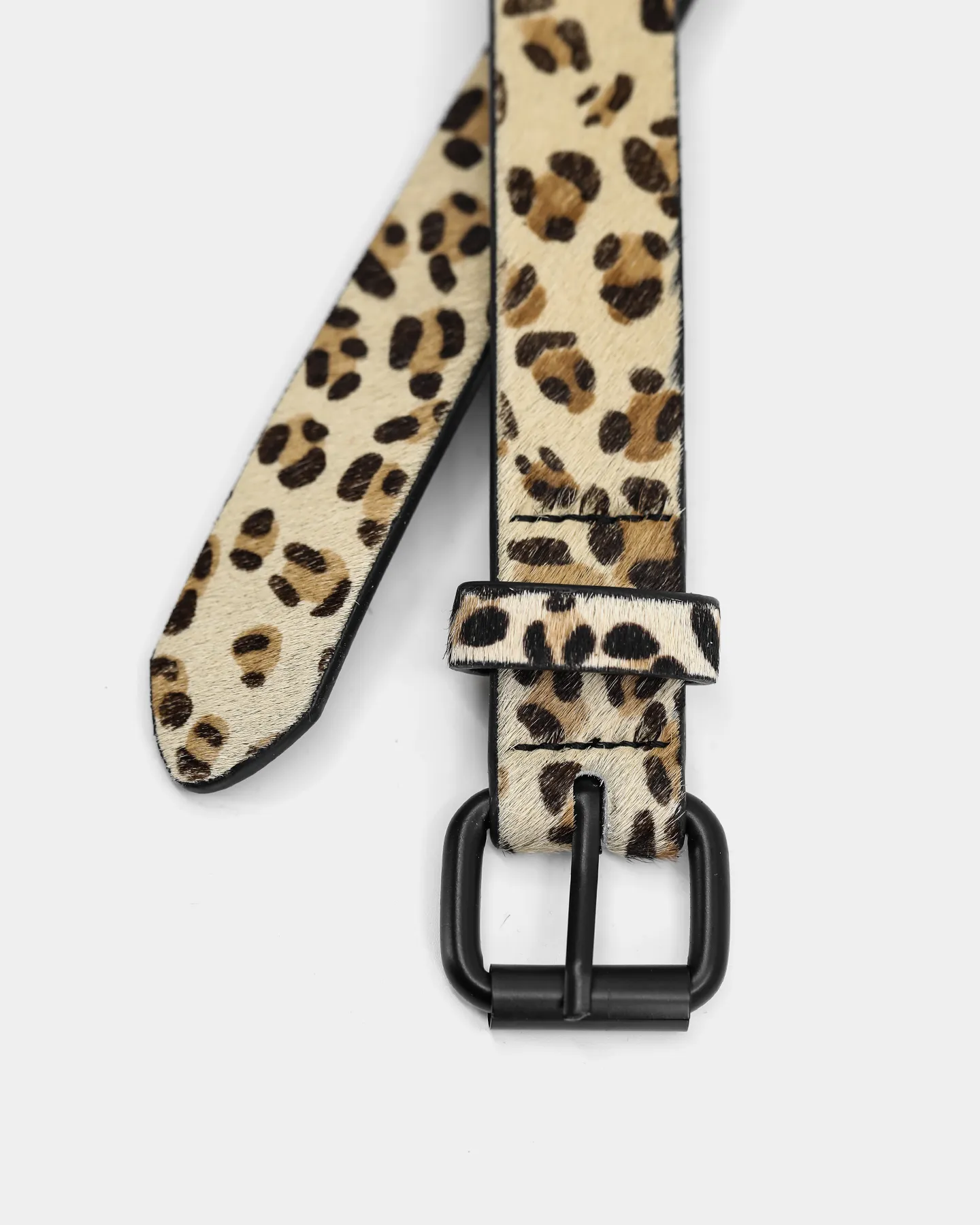 Saint Morta Skinny Belt Leopard