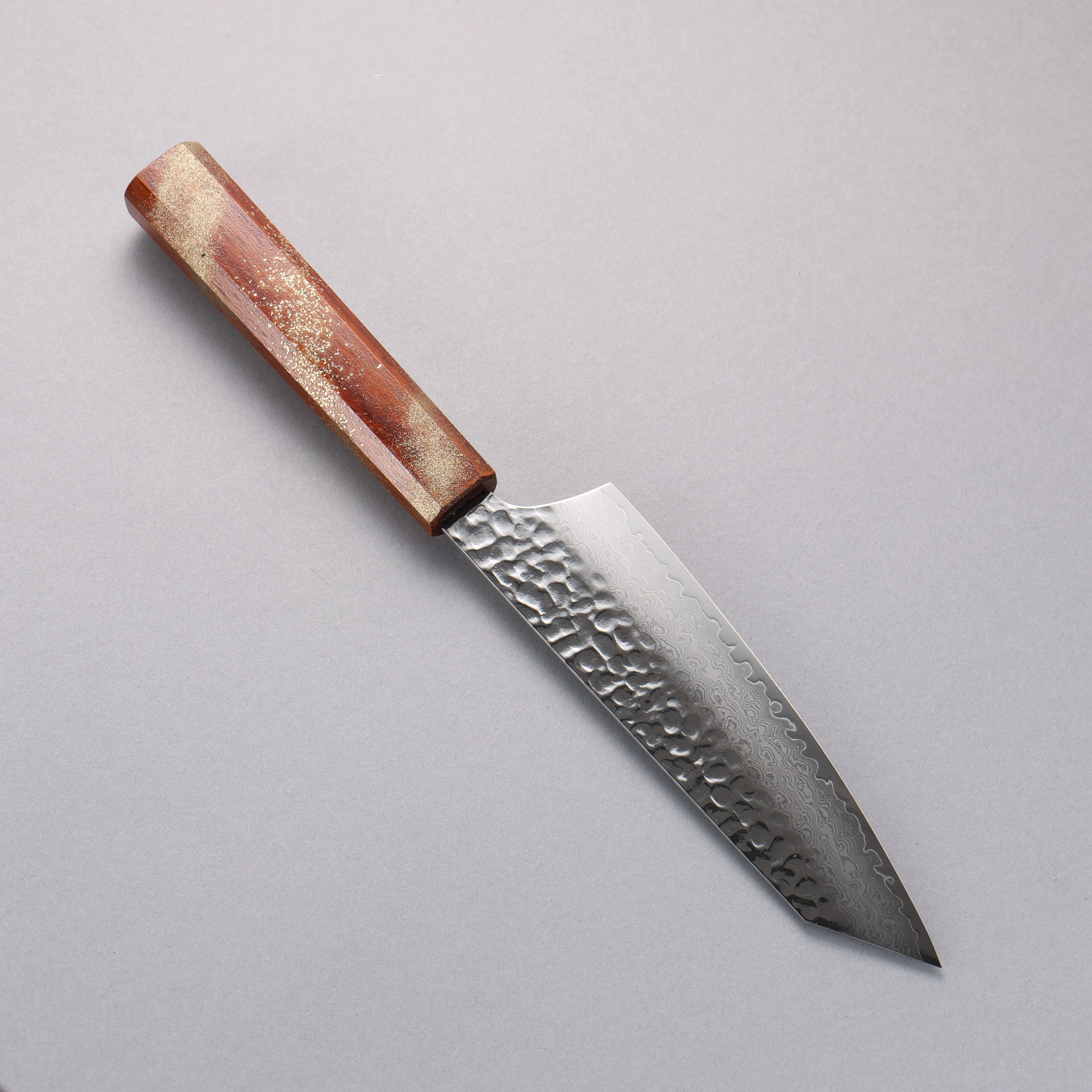 Sakai Takayuki VG10 33 Layer Damascus Kengata Santoku 160mm Live oak Lacquered (Seiren) Handle