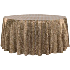 Satin 120" Round Tablecloth - Leopard Design