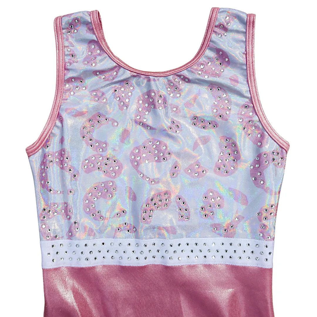 Shimmer Leopard Gymnastics Leotard