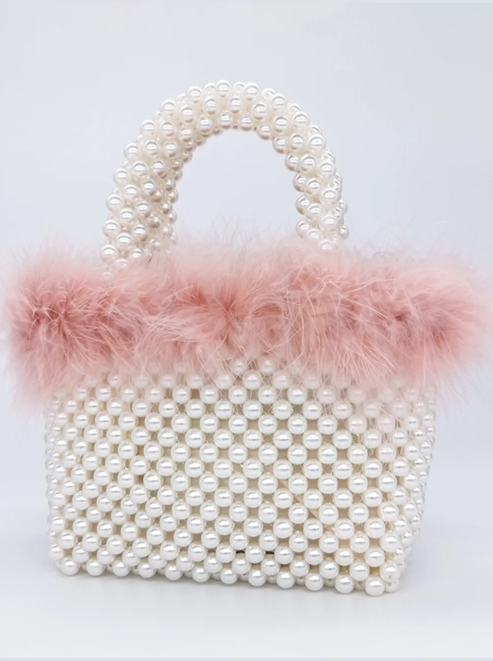 Show Stopper Faux Fur Pearl Bag