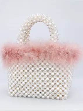 Show Stopper Faux Fur Pearl Bag