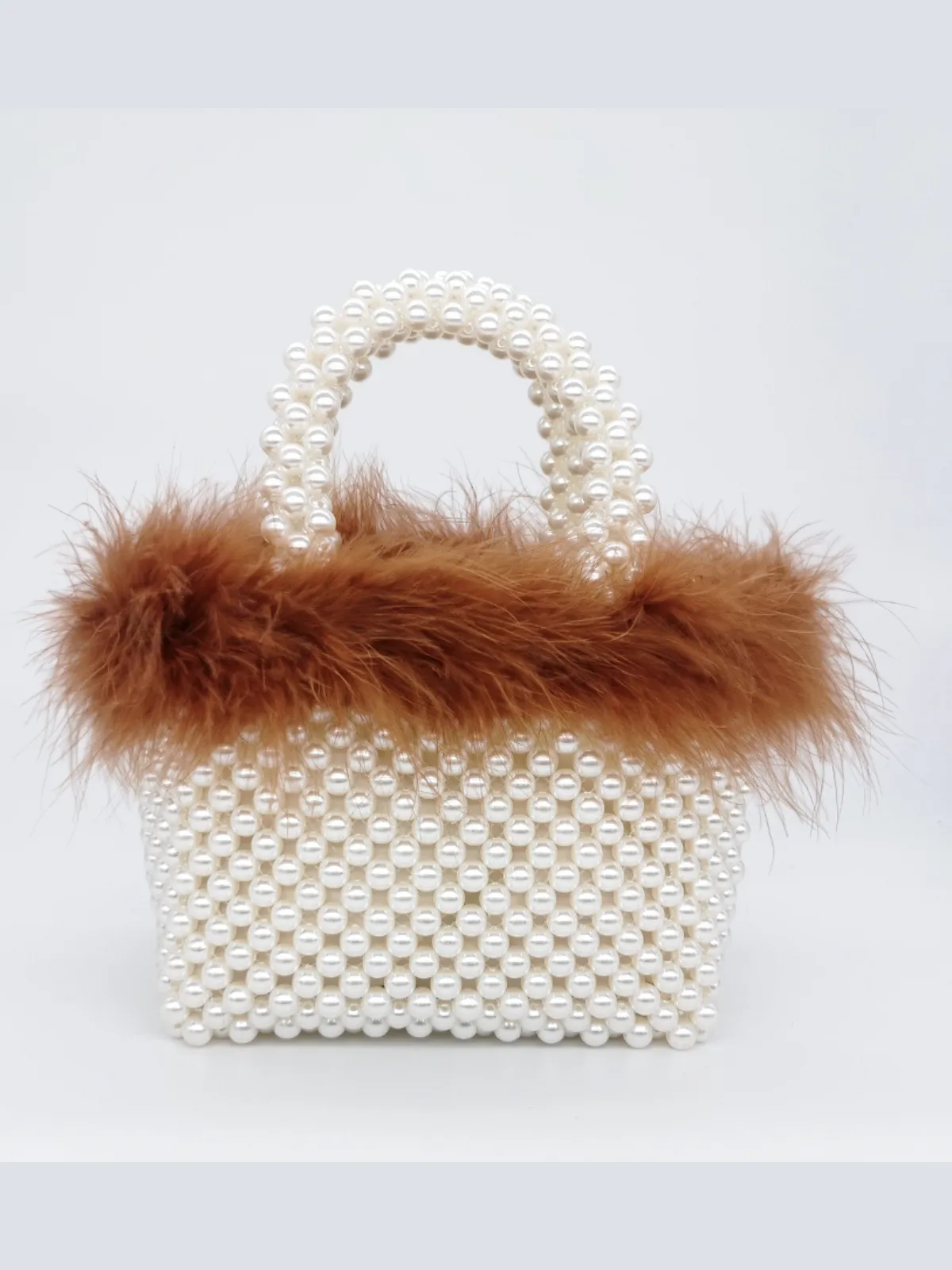 Show Stopper Faux Fur Pearl Bag