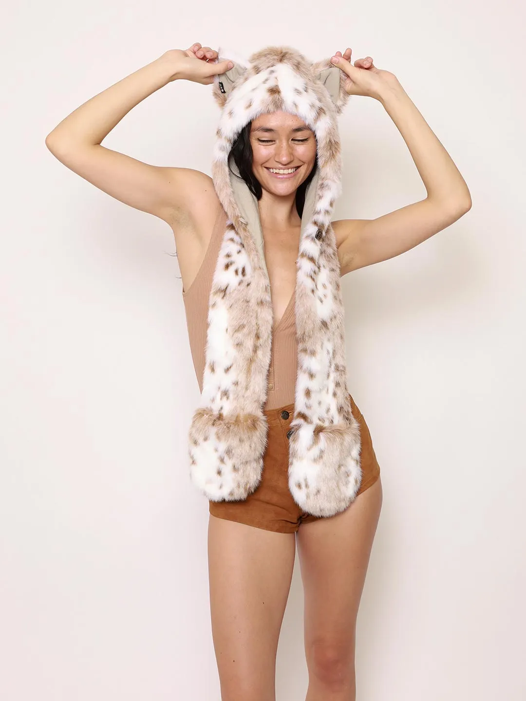 Siberian Snow Leopard Faux Fur Hood | Women's