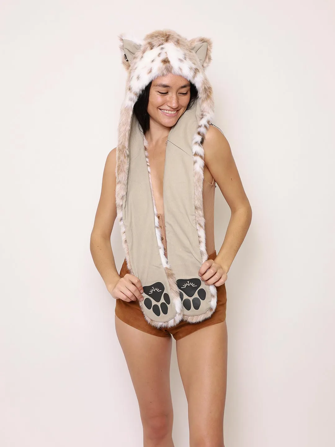 Siberian Snow Leopard Faux Fur Hood | Women's