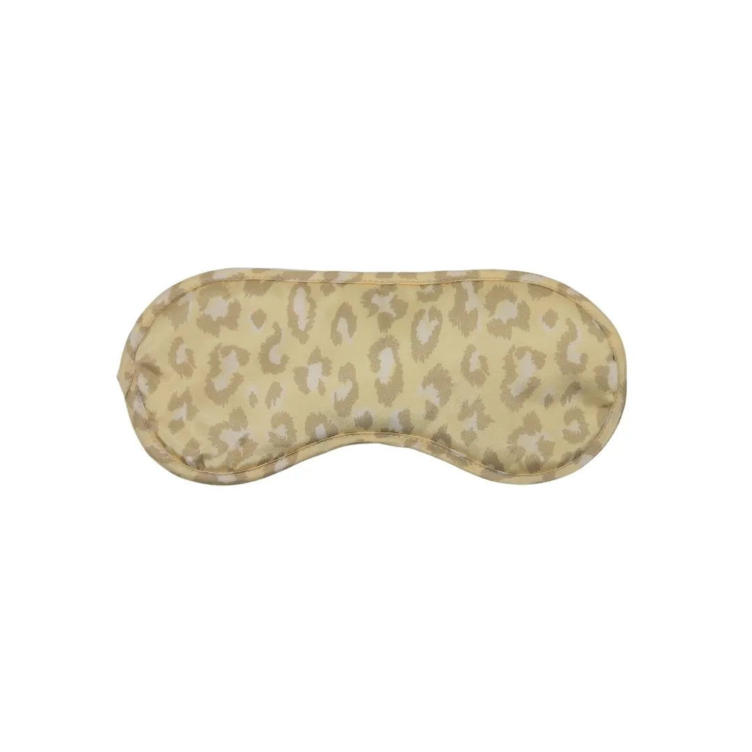 Silk Magnolia Silk Eye Mask Sand Leopard