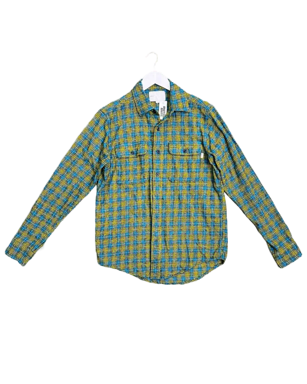 Size S | Adsum Aqua/Sulfur Classic Plaid Workshirt