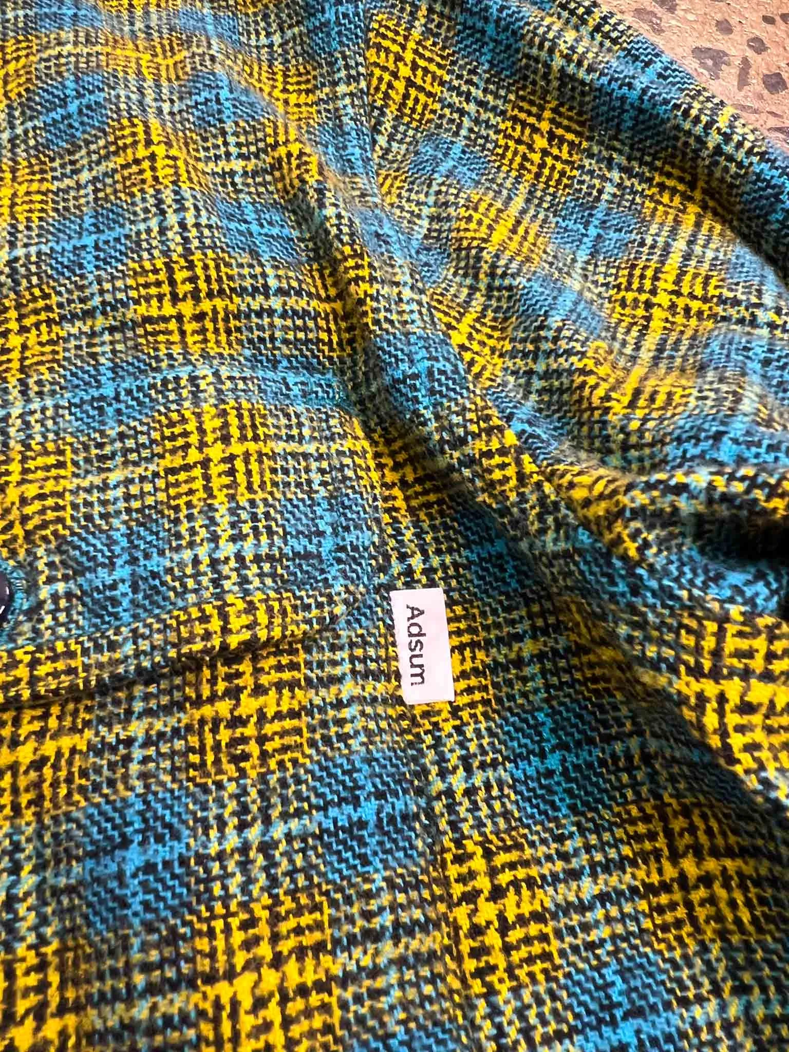 Size S | Adsum Aqua/Sulfur Classic Plaid Workshirt