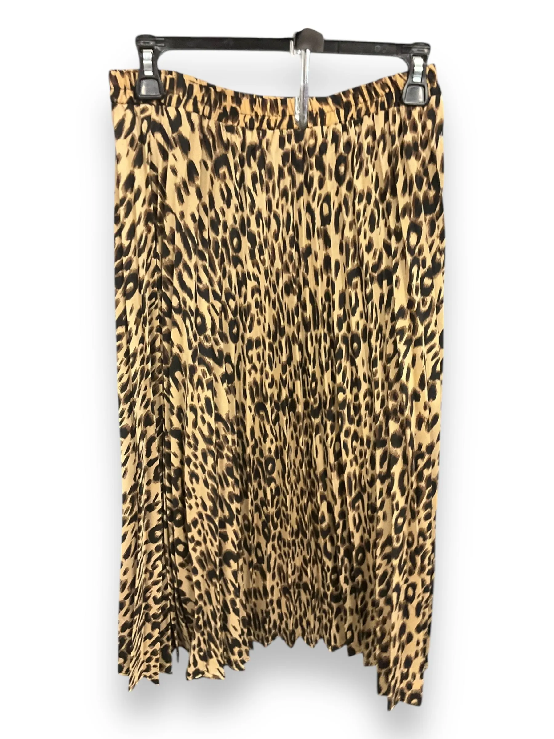 Skirt Midi By Clothes Mentor In Leopard Print, Size: L