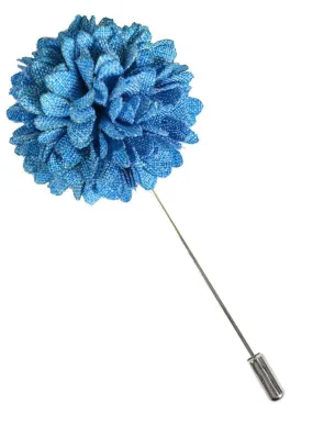 Sky Blue Lapel Flower