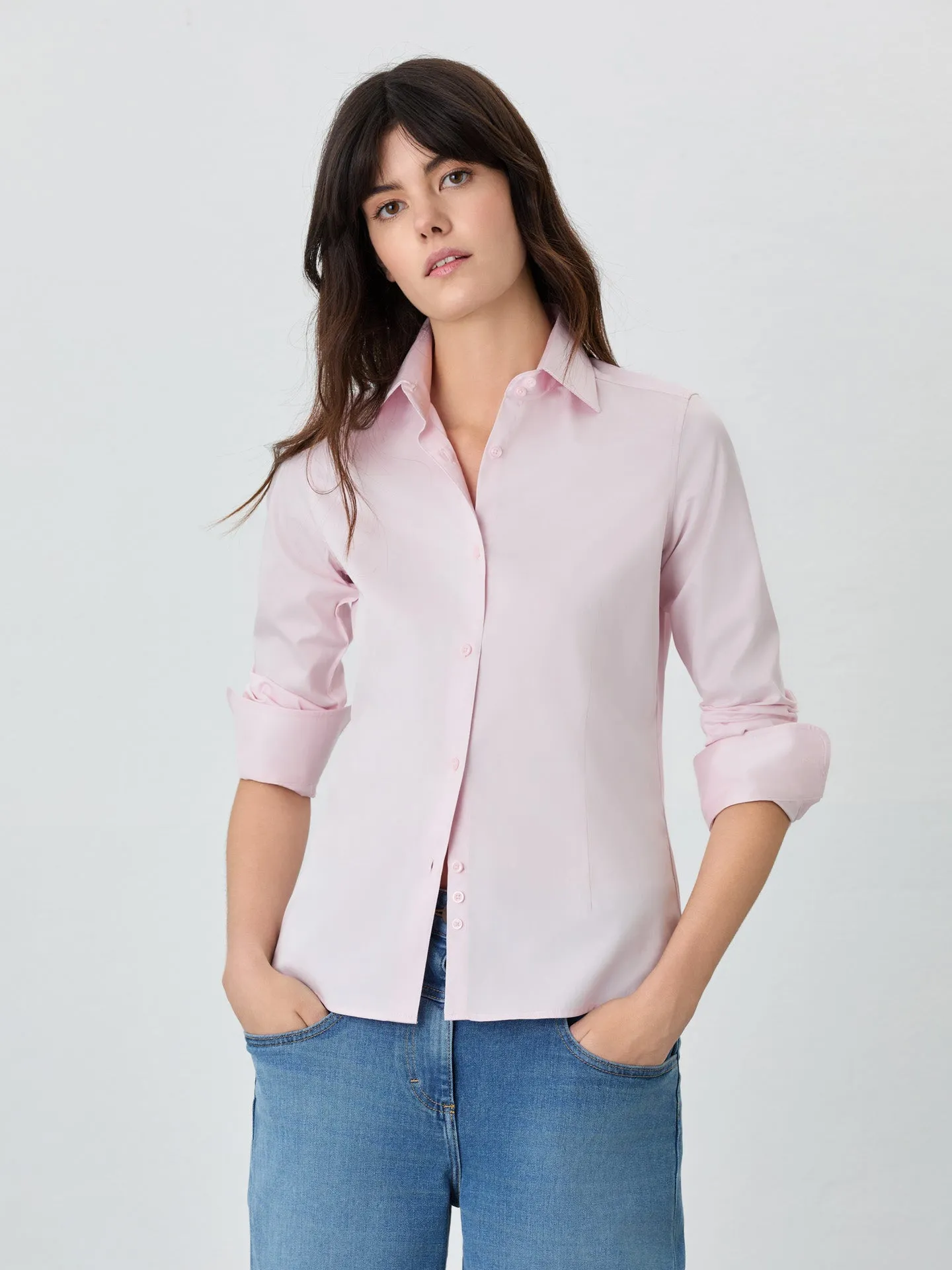 Slim Fit Shirt In Easy Care Cotton Poplin