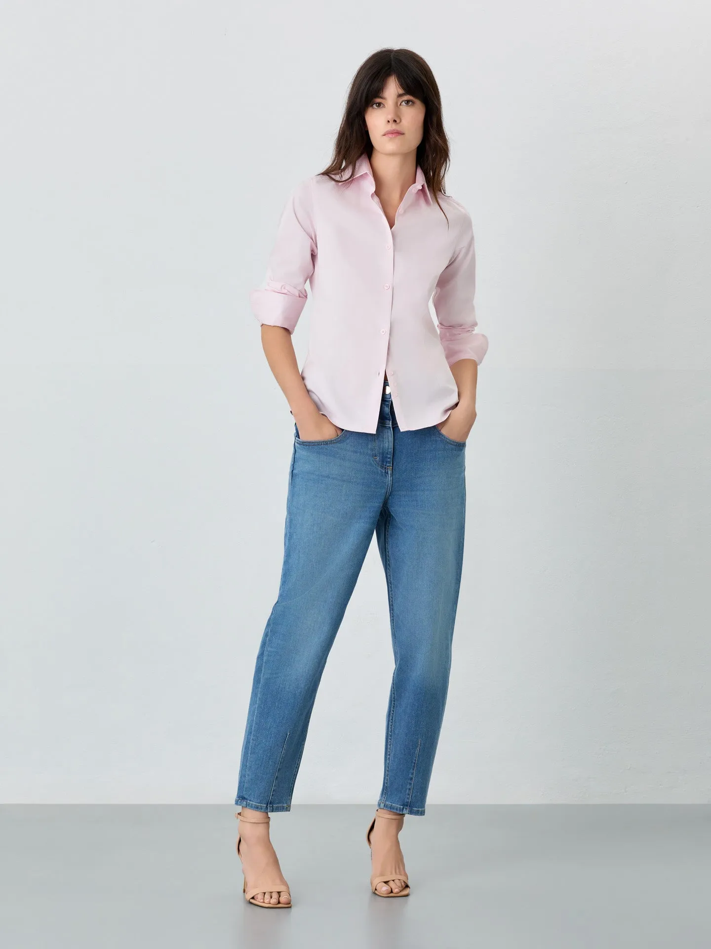 Slim Fit Shirt In Easy Care Cotton Poplin