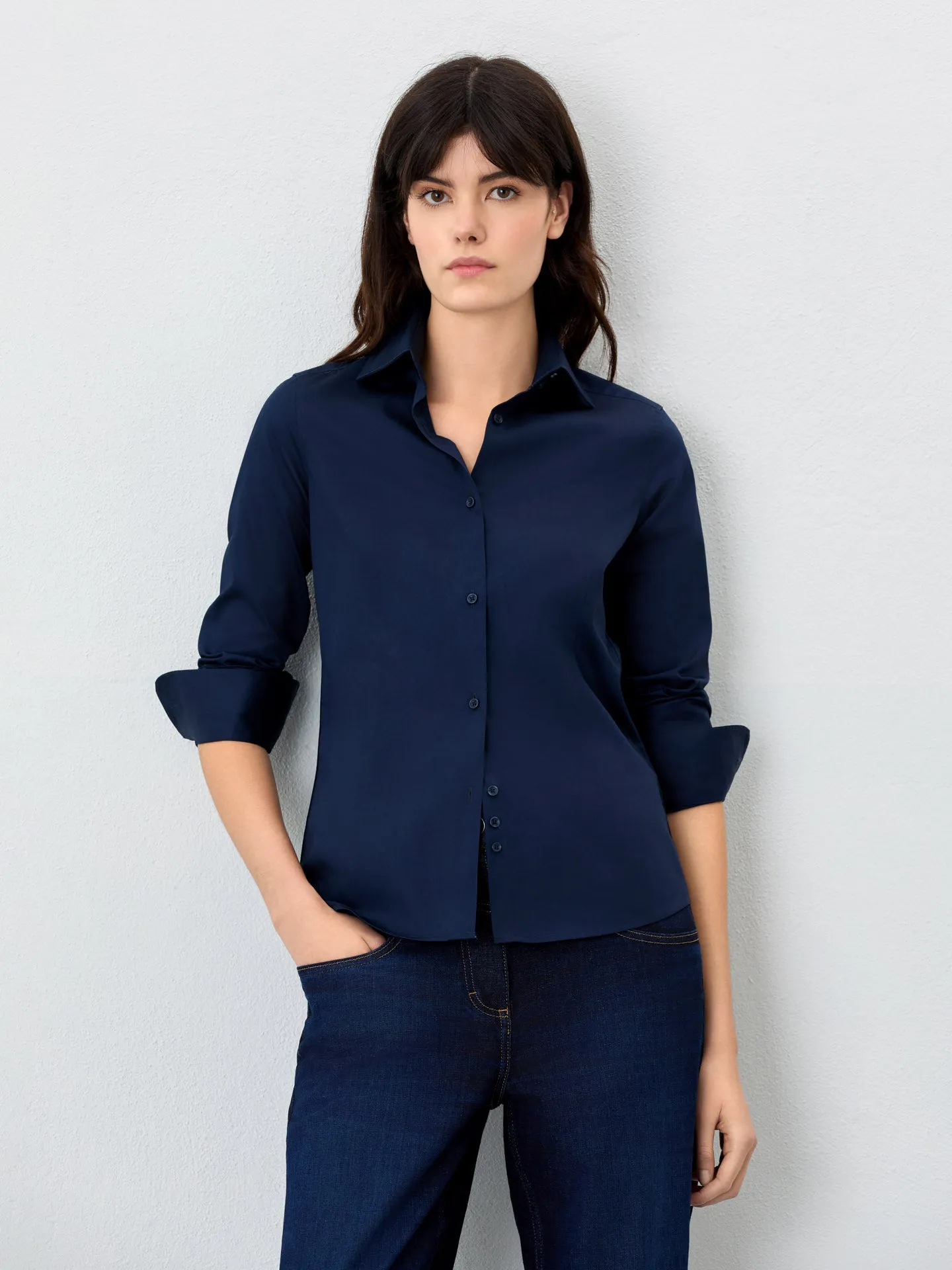 Slim Fit Shirt In Easy Care Cotton Poplin