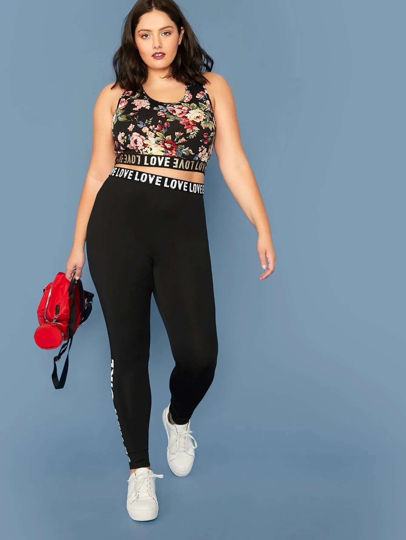 Slogan Long Plus Size Leggings