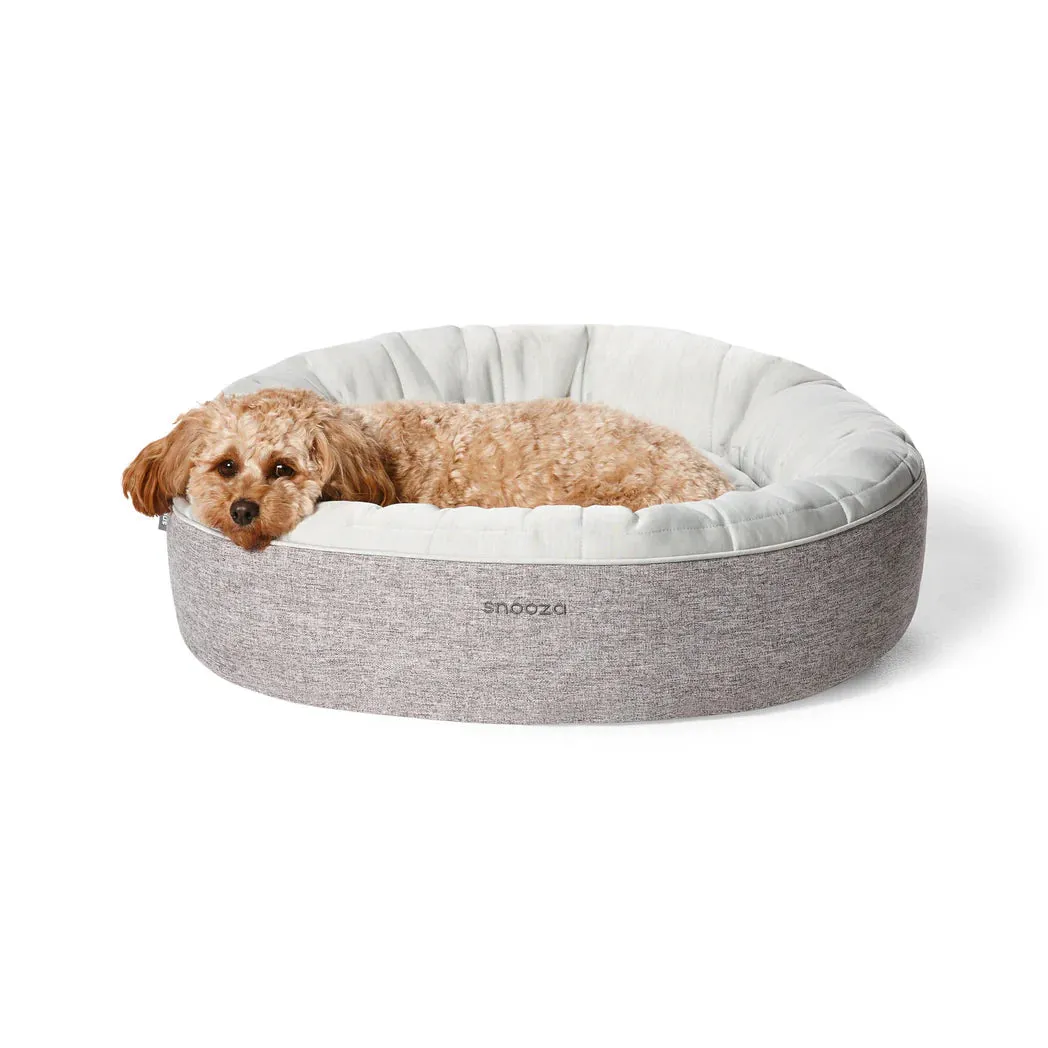 Snooza Cooling Cuddler Powder Grey Dog Bed Large