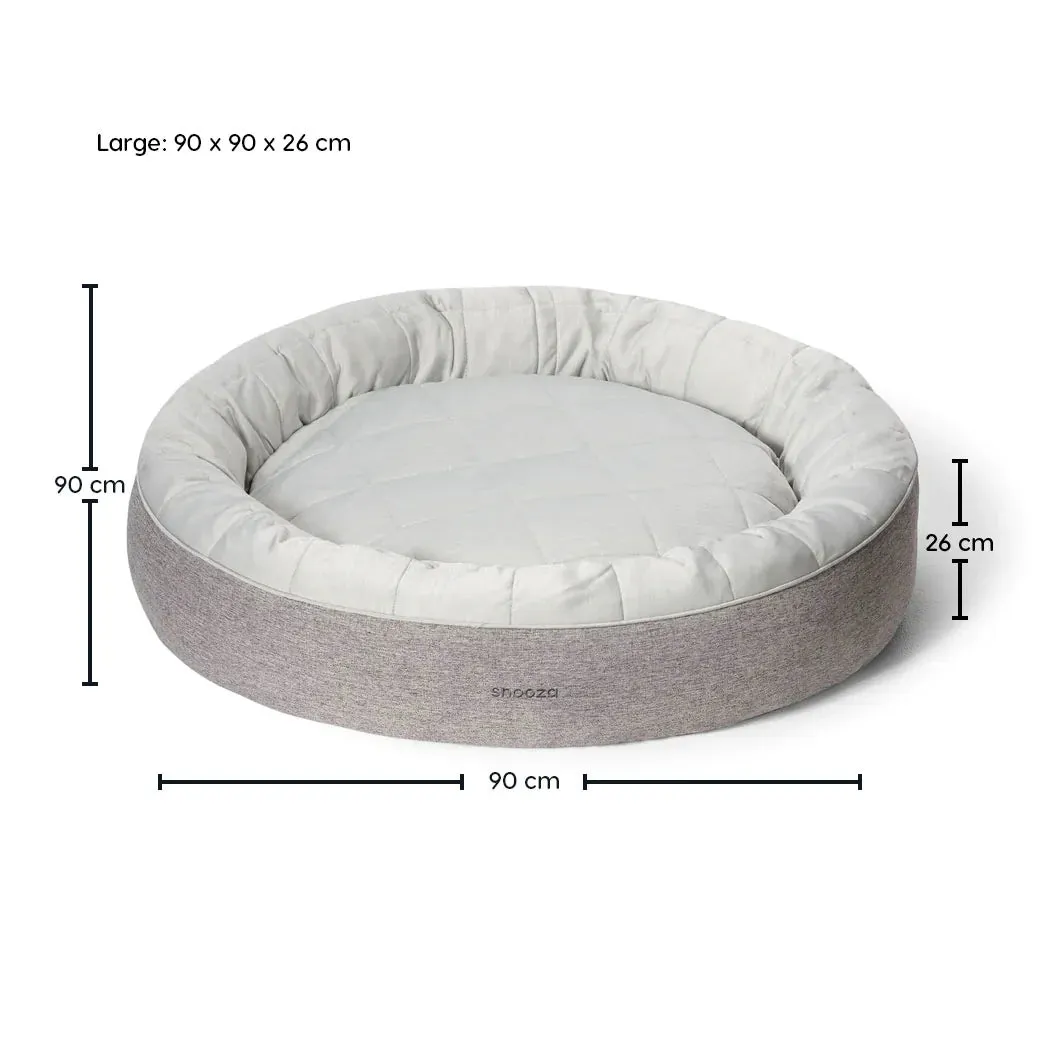 Snooza Cooling Cuddler Powder Grey Dog Bed Large