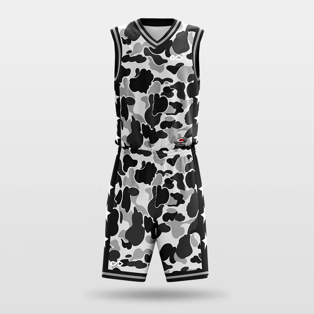 Snow Leopard - Customized Sublimated Basketball Set